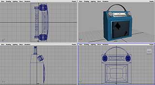 Radio model 4-view